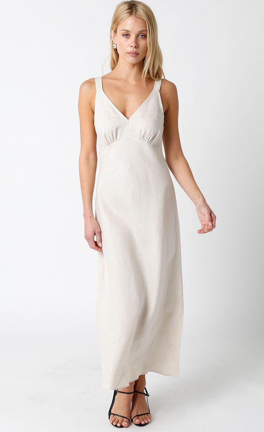 Melange Thea Linen Midi Dress | Collective Request 