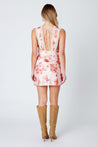 Pink Lace Detail Floral Mini Dress | Collective Request 