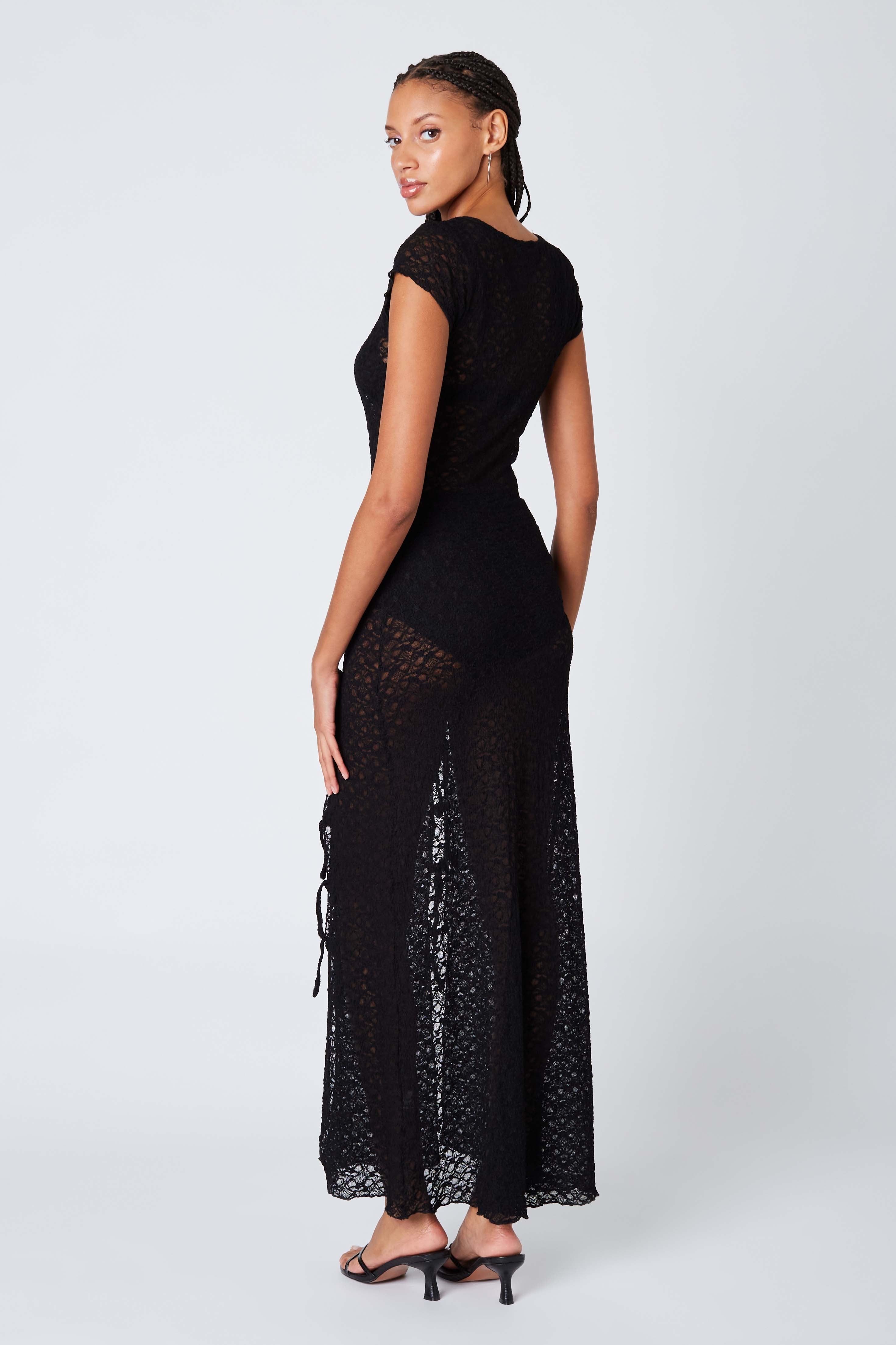 Black Lace See Through Maxi Dress | Collective Request 