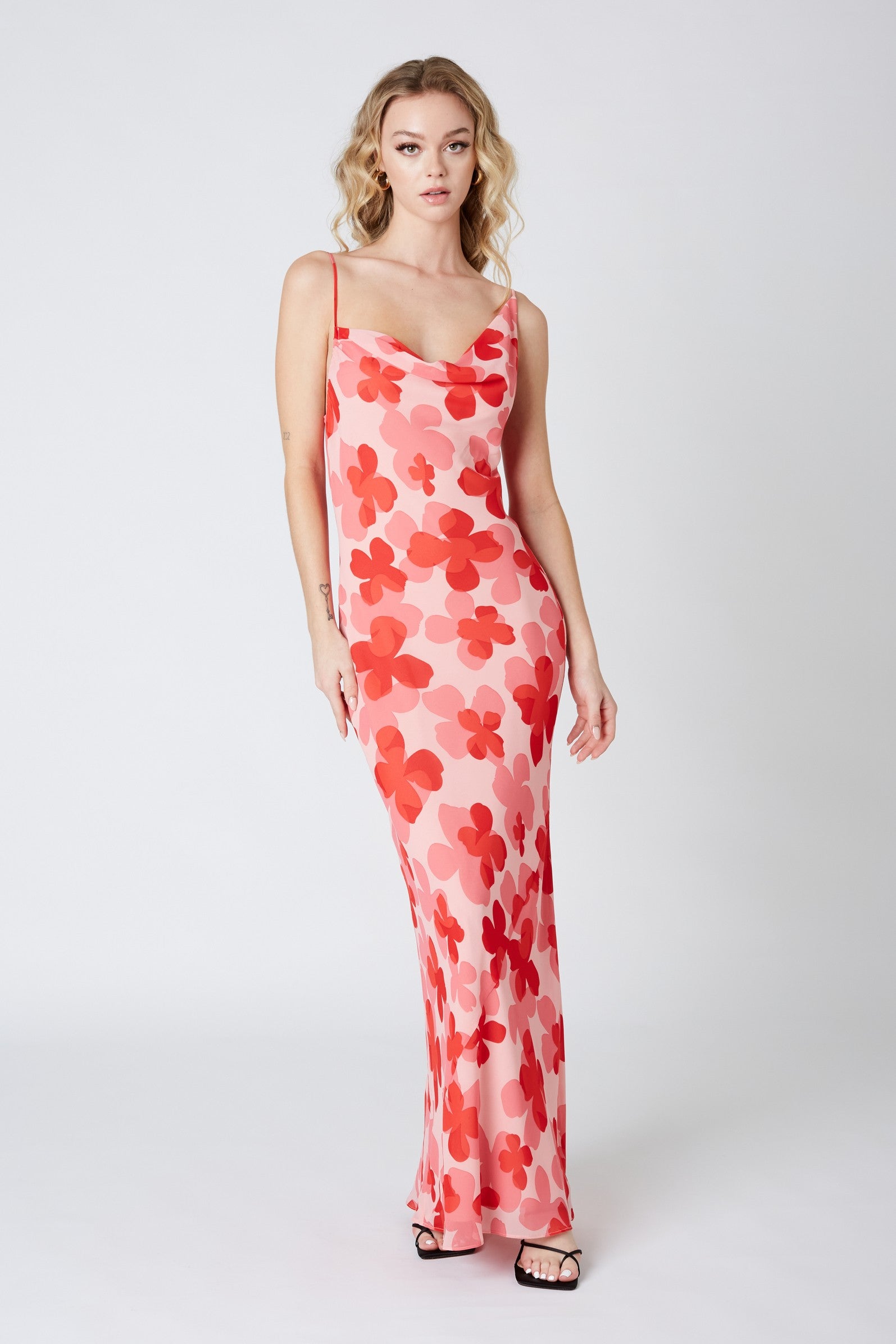 Cherry Floral Print Maxi Dress | Collective Request 