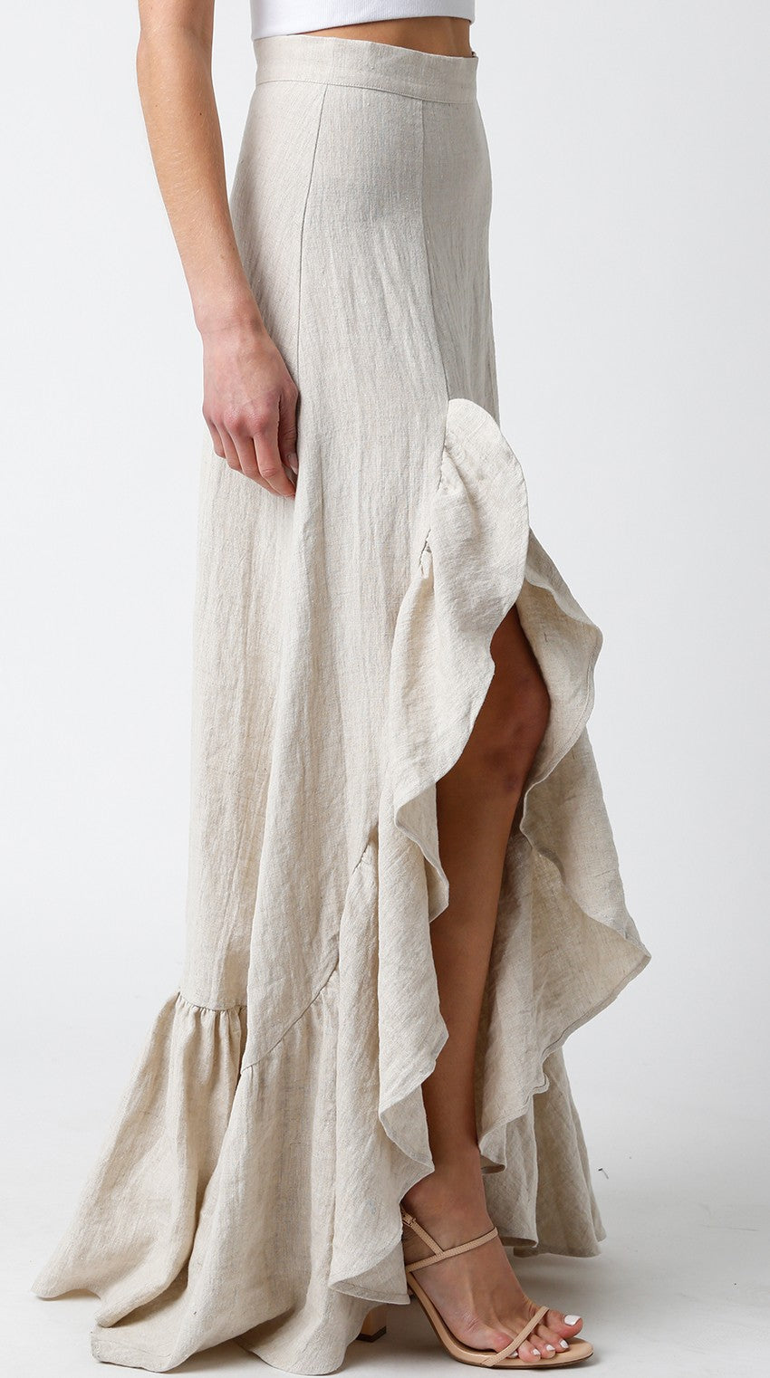 Melange Giselle Linen Maxi Skirt | Collective Request 