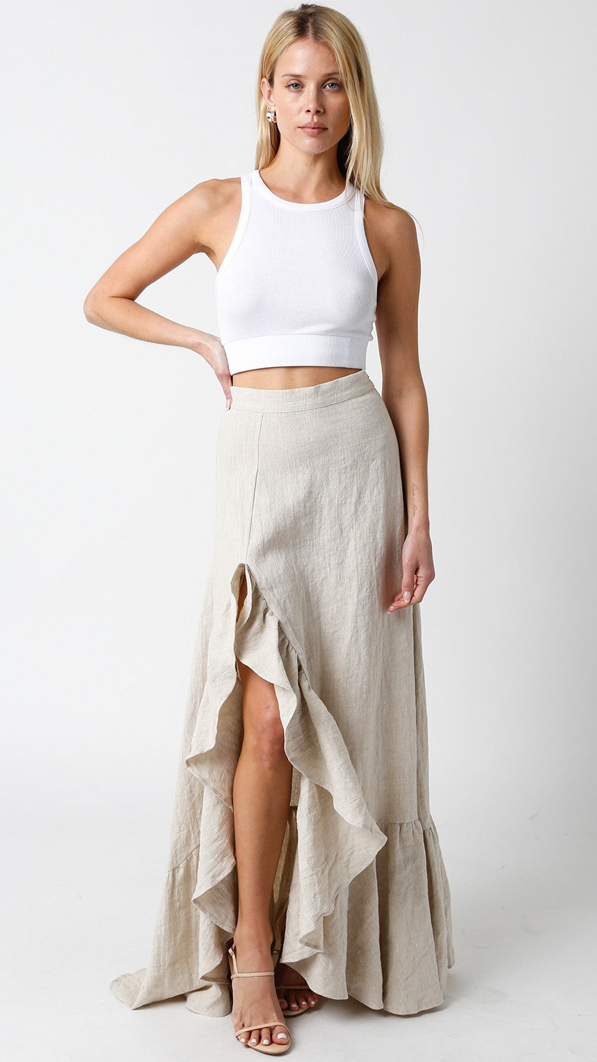 Melange Giselle Linen Maxi Skirt | Collective Request 