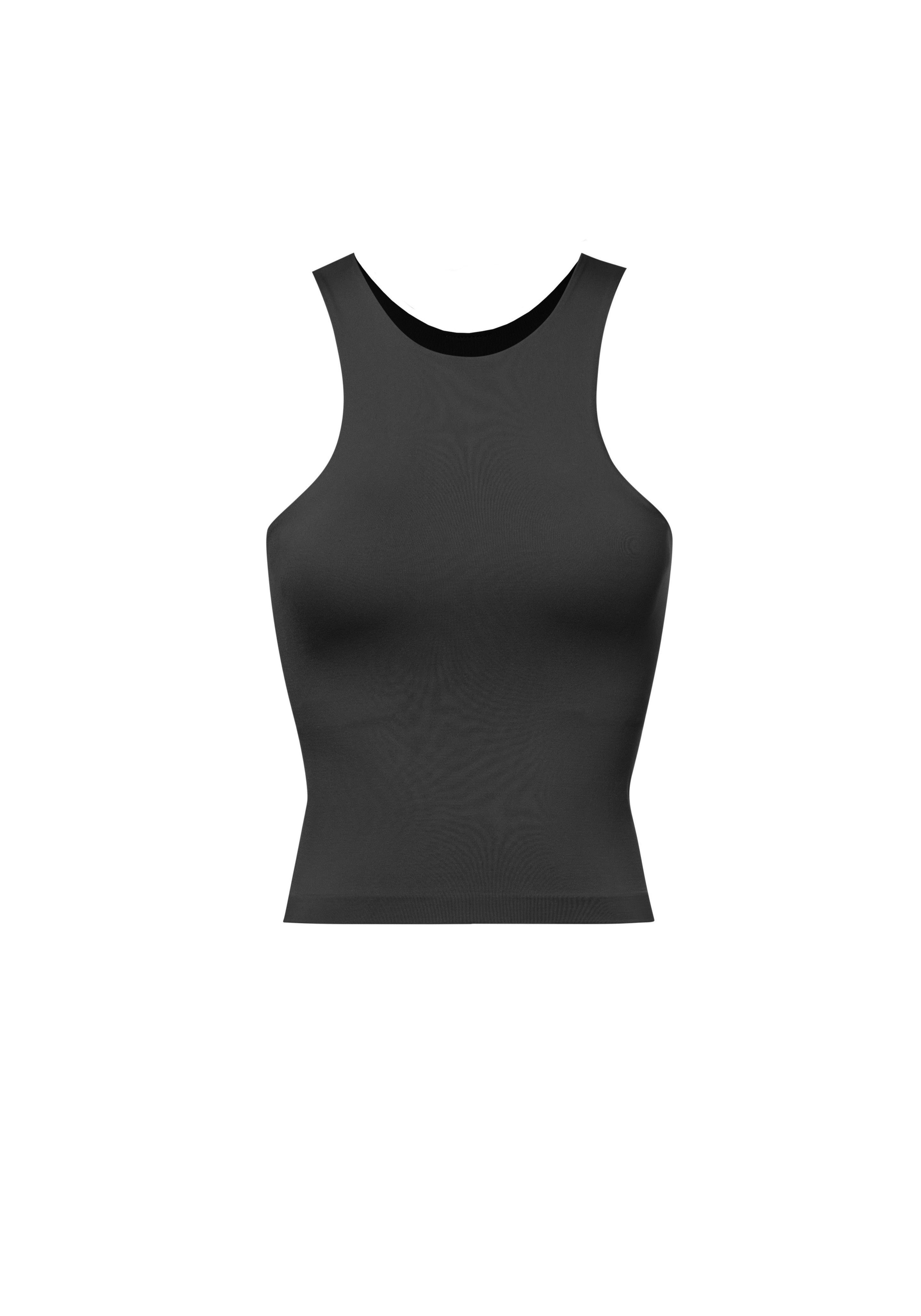 Black Inner Lined Sleeveless Racer Tank | Collective Request 