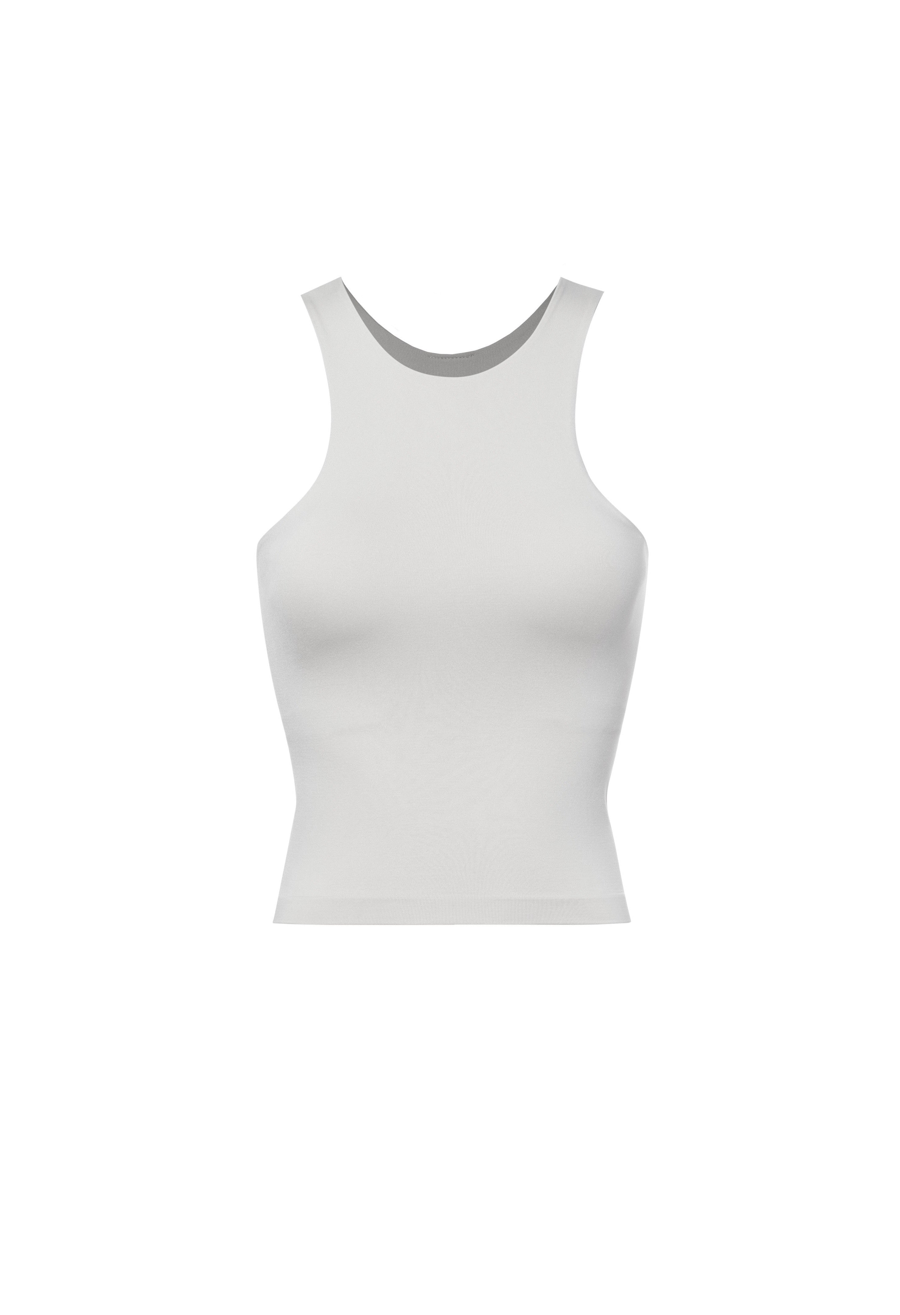 Grey Inner Lined Sleeveless Racer Tank | Collective Request 