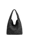 Johanna Black Denim Shoulder Bag | Collective Request 