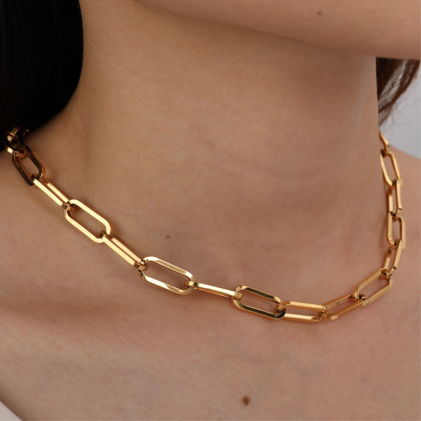 Chunky Paperclip Chain Necklace
