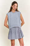 Grey Mix Short Sleeve Babydoll Dress | Collective Request 
