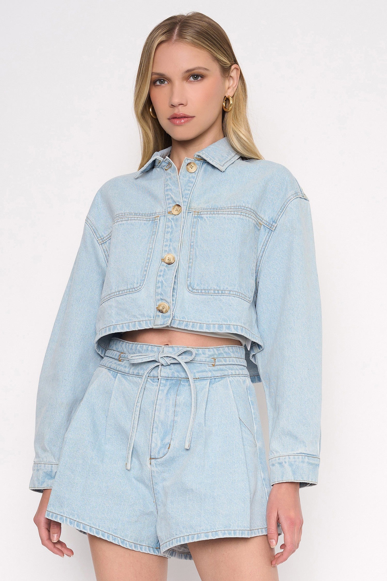 Cropped Denim Jacket | Collective Request 