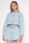 Cropped Denim Jacket | Collective Request 