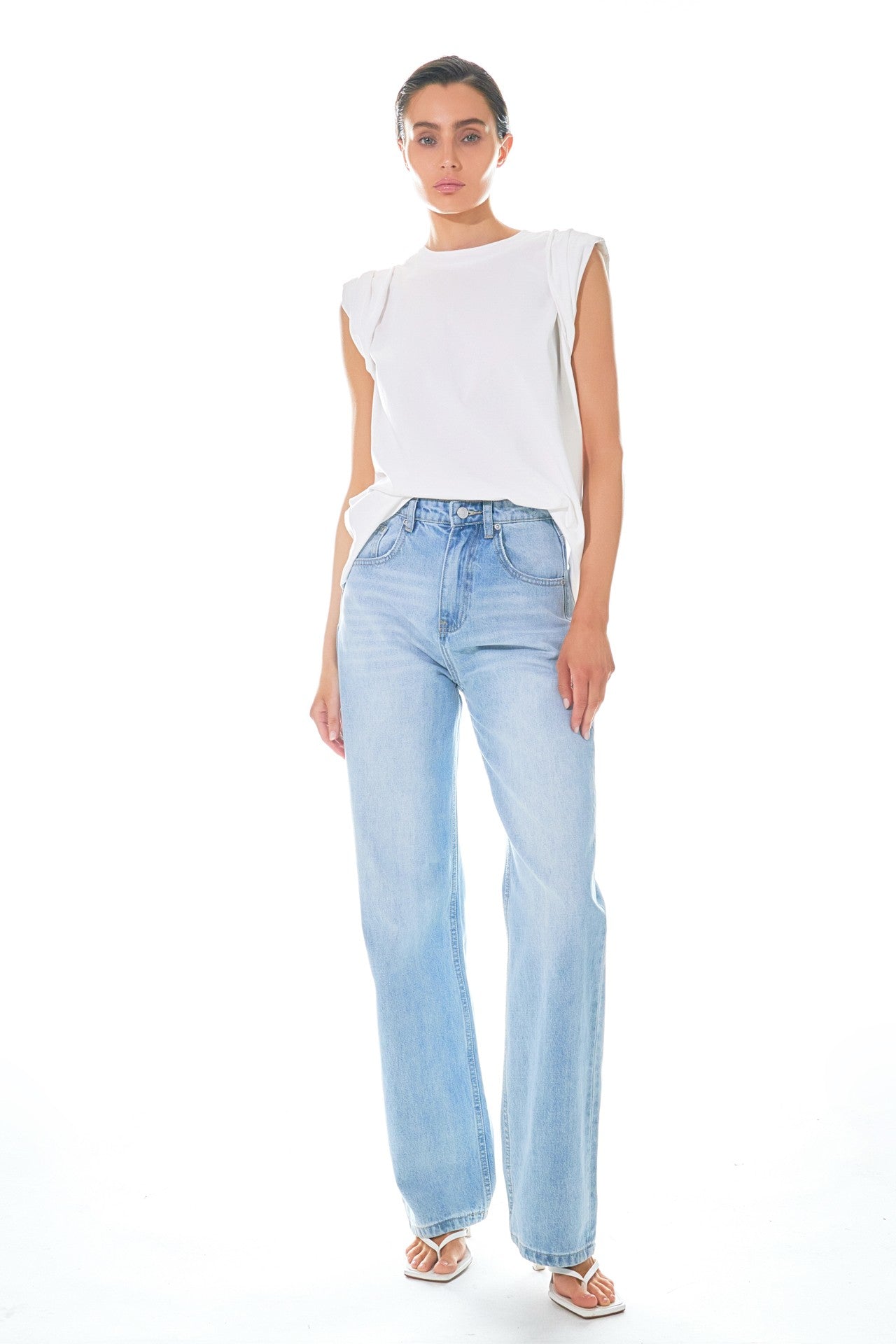 Folded Sleeve Top