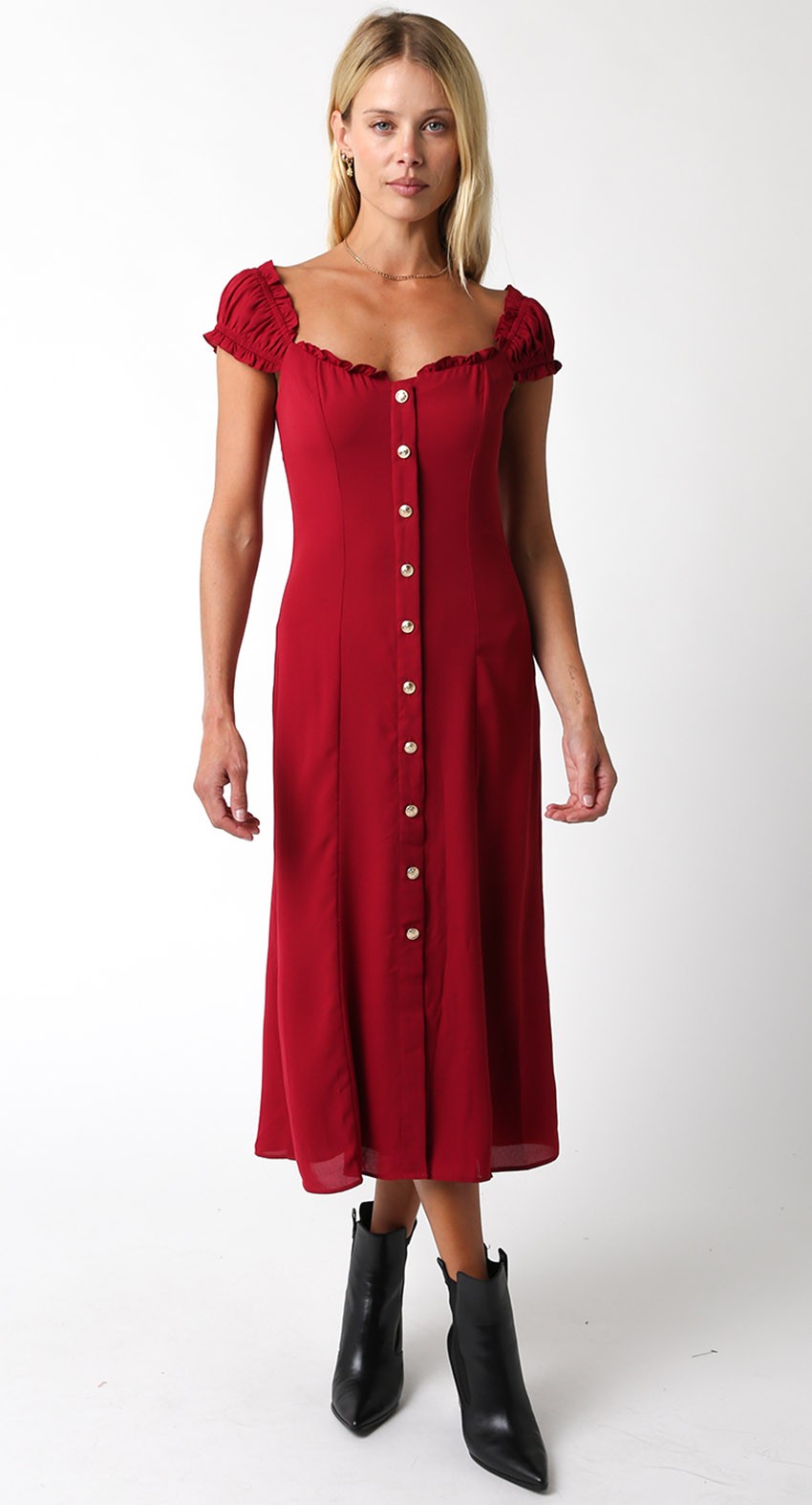 Shiloh Burgundy Dress