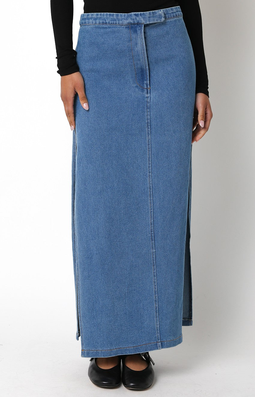 Fay Denim Midi Skirt | Collective Request 