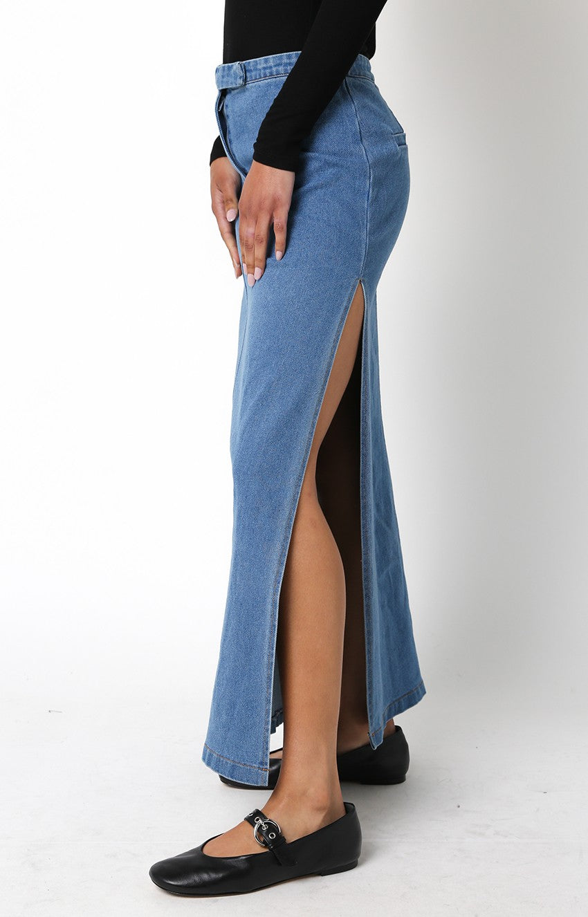 Fay Denim Midi Skirt | Collective Request 