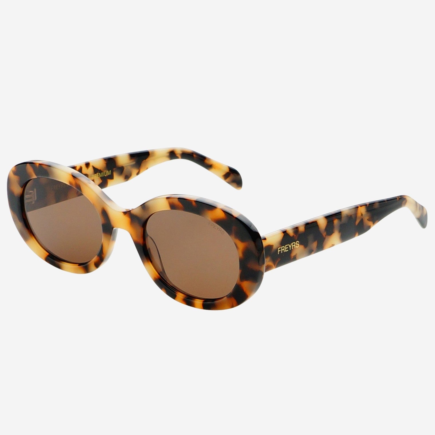 Milky Tortoise Aria Acetate Womens Oval Sunglasses