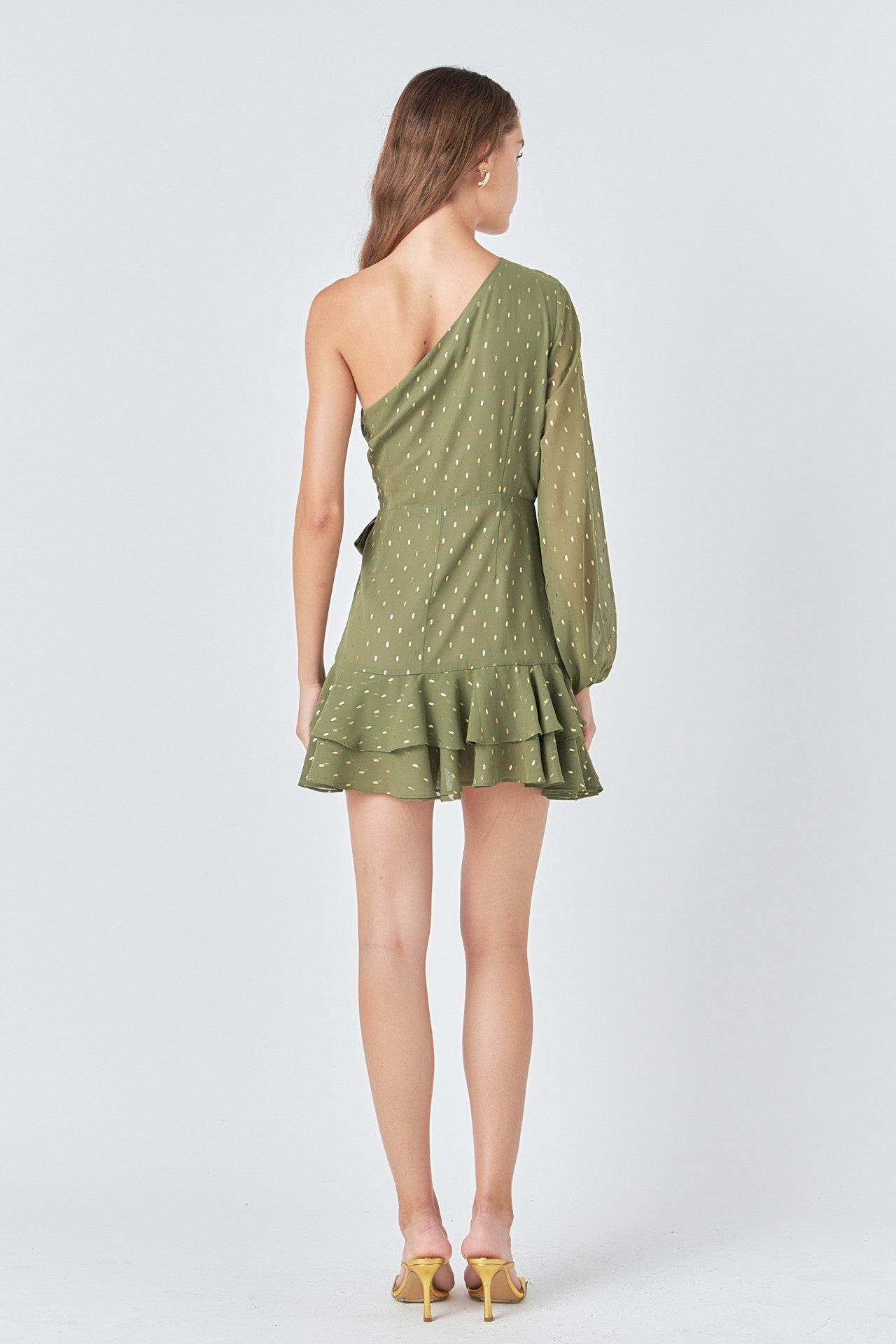 Olive Chiffon Dress