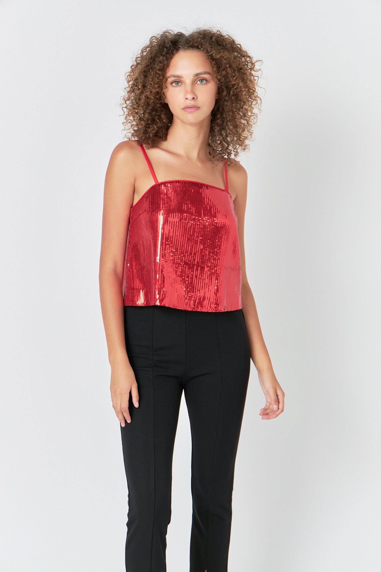 Red Sequins Top | Collective Request 