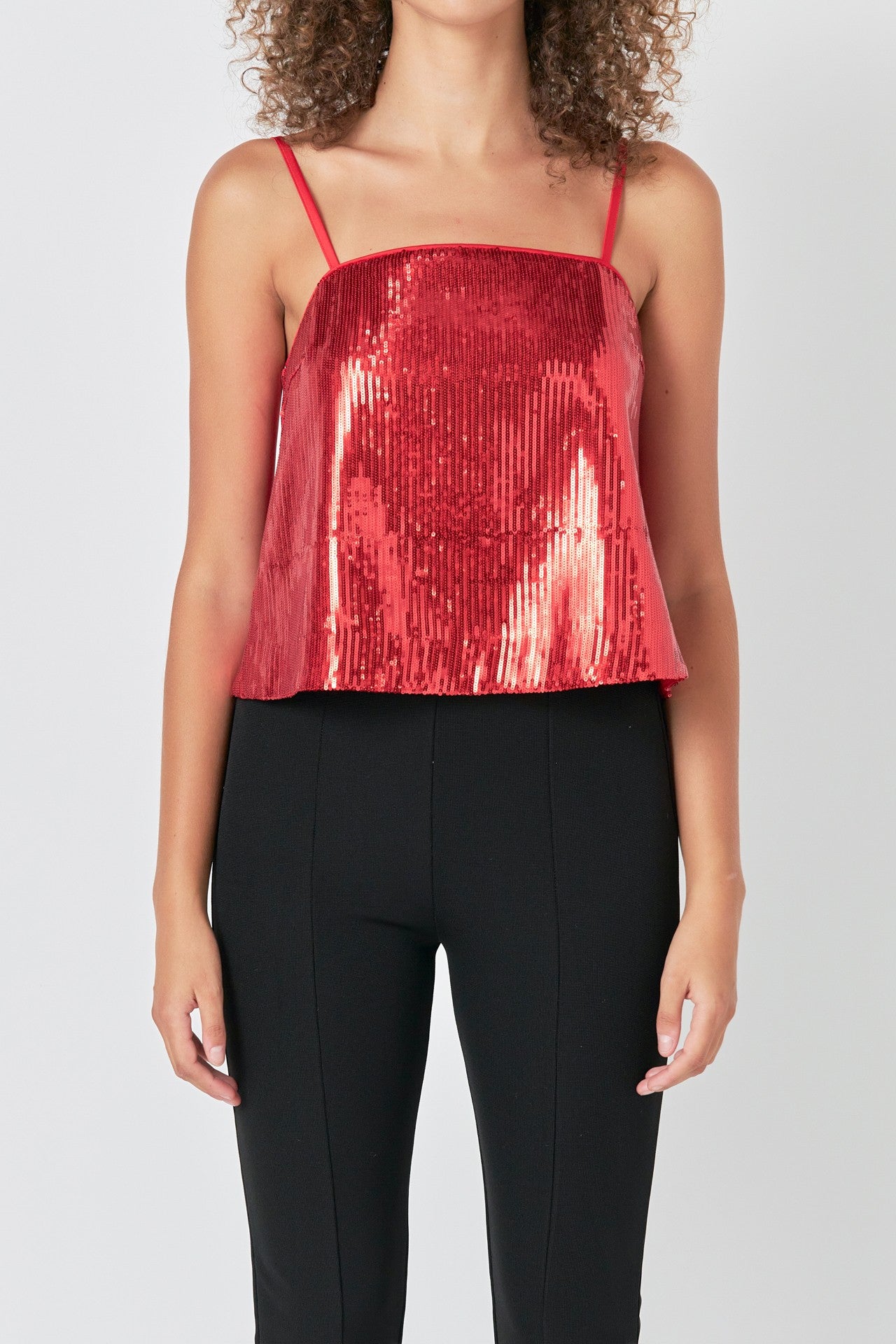 Red Sequins Top | Collective Request 