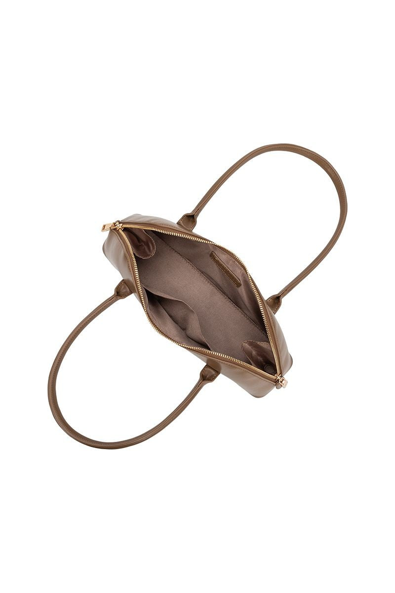 Dakota Taupe Recycled Vegan Shoulder Bag