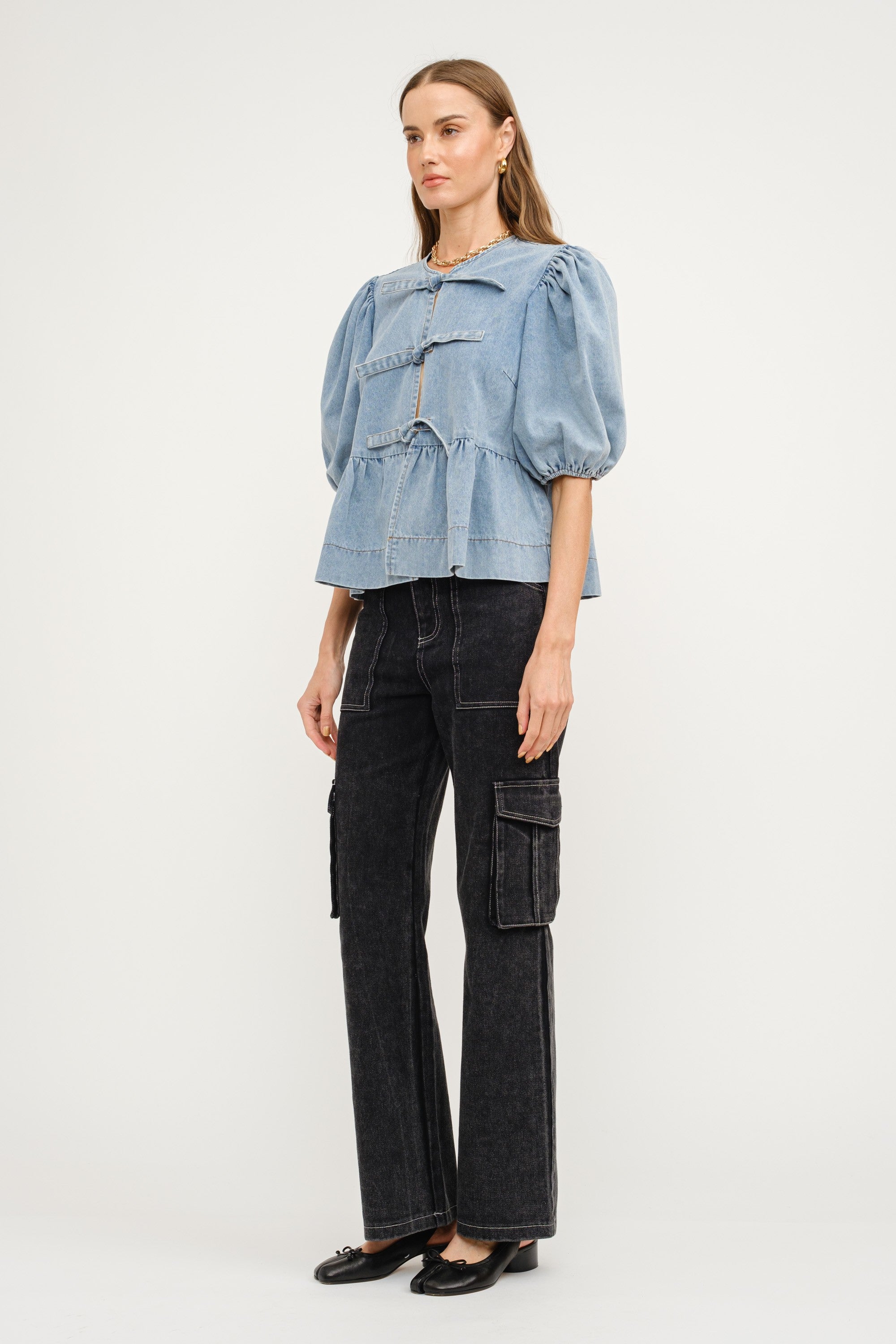 Norah Denim Blouse | Collective Request 