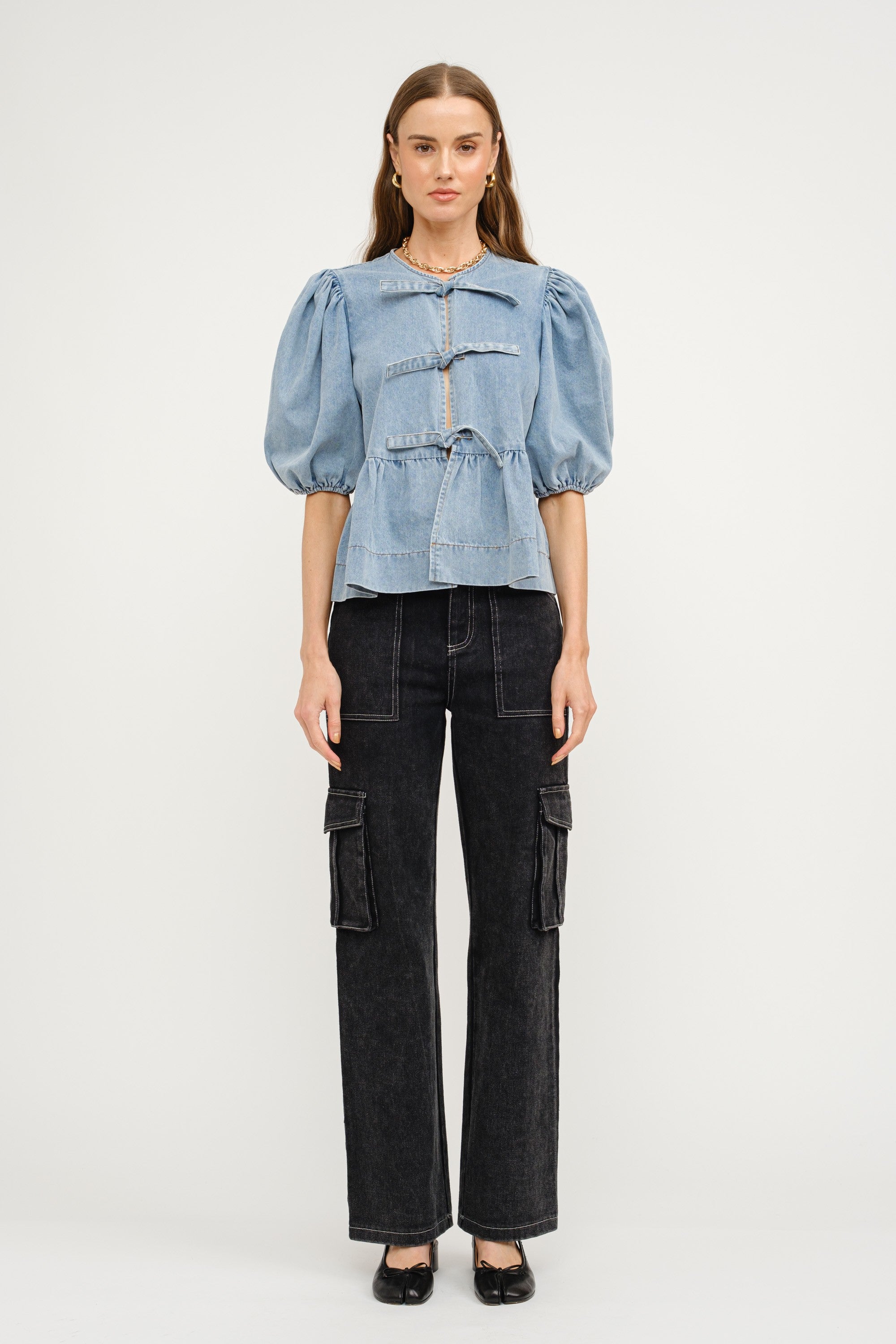 Norah Denim Blouse | Collective Request 