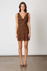 Mocha Leopard Print Mini Dress | Collective Request 