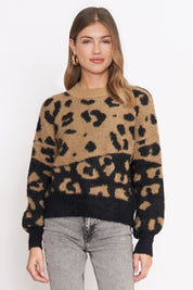 Black Brown Colorblock Sweater