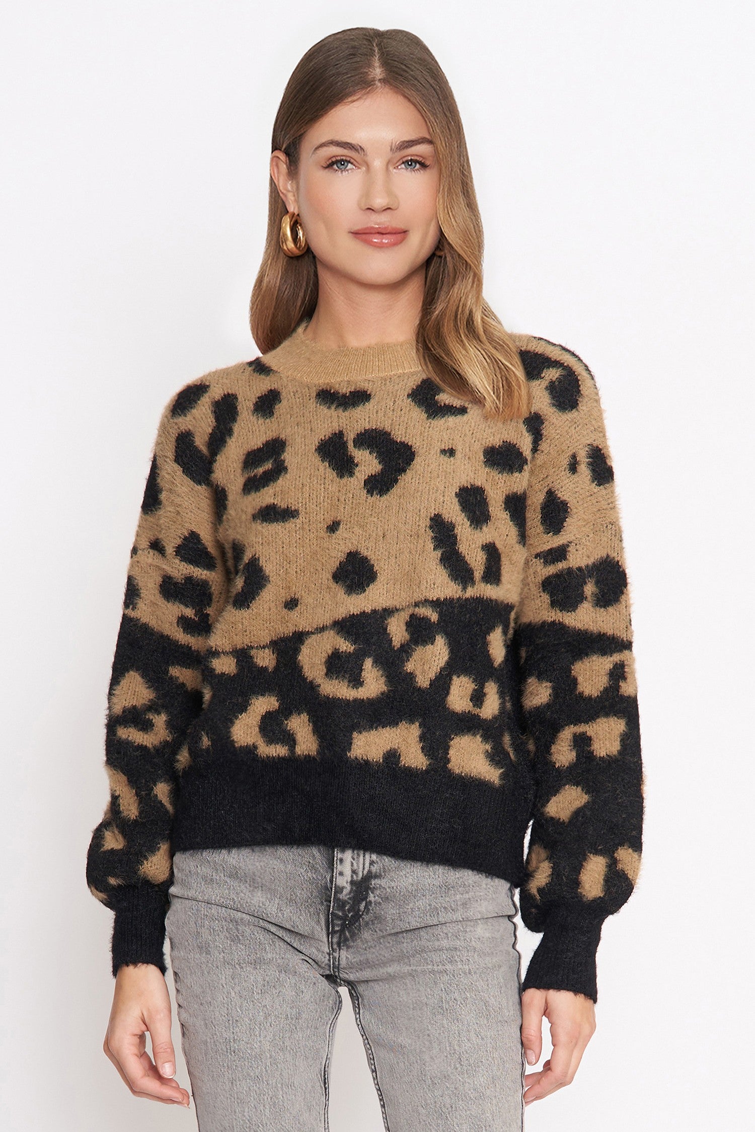 Black Brown Colorblock Sweater