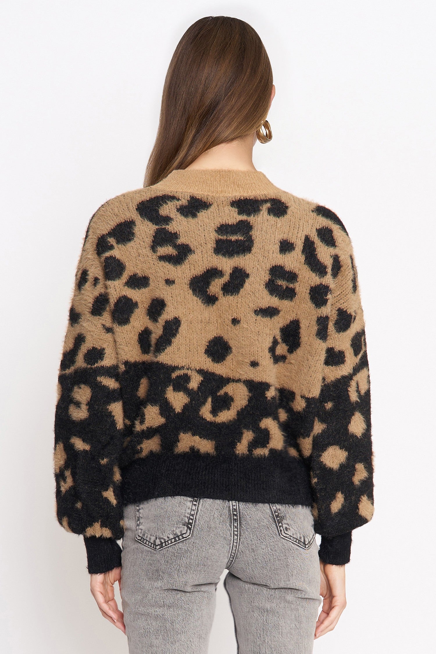 Black Brown Colorblock Sweater