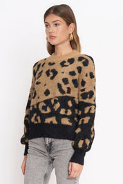 Black Brown Colorblock Sweater