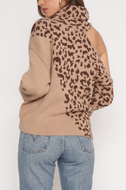 Cut Out Turtleneck Sweater