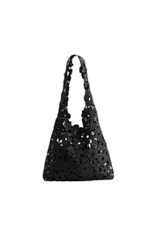 Aster Black Cotton Shoulder Bag