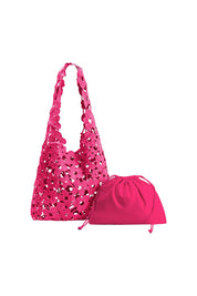 Aster Pink Cotton Shoulder Bag