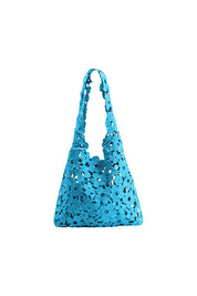Aster Blue Cotton Shoulder Bag
