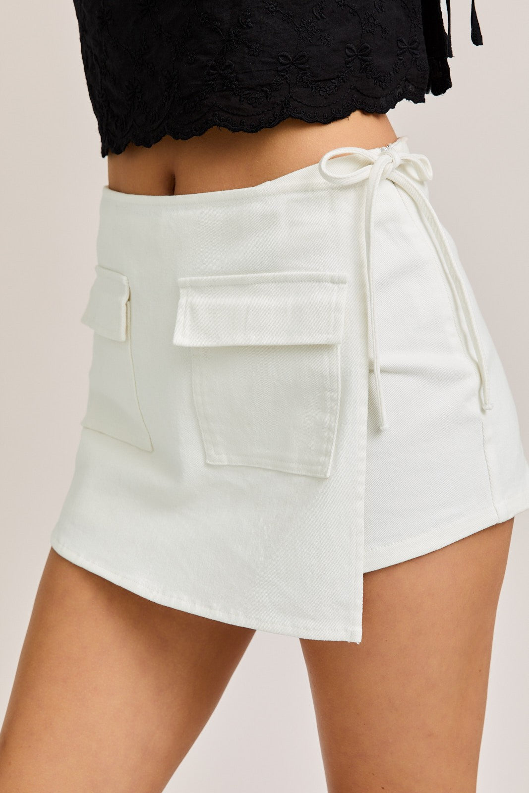 Pocket Detail Wrap Shorts