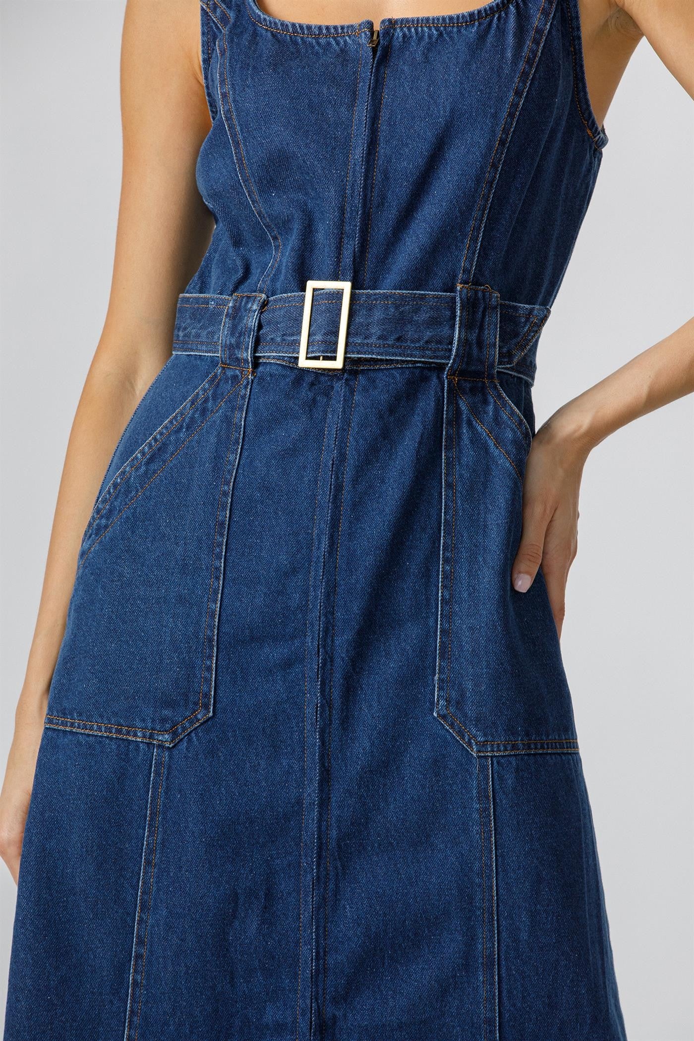 Denim Midi Dress