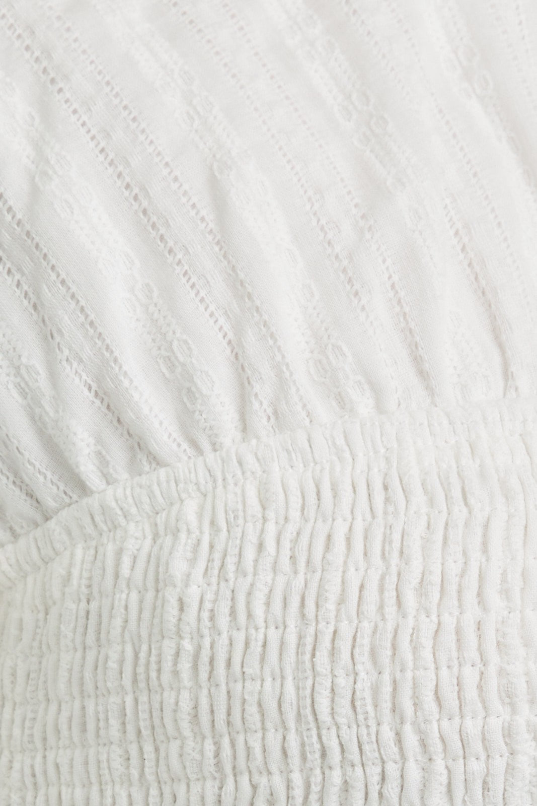 Puff Sleeve Top With Smocking Waist With Skirt