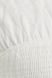 Puff Sleeve Top With Smocking Waist With Skirt