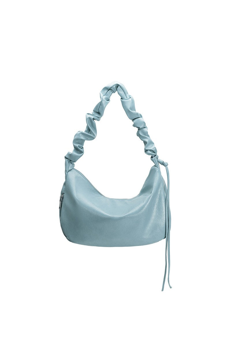 Reign Blue Vegan Leather Shoulder Bag