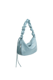 Reign Blue Vegan Leather Shoulder Bag