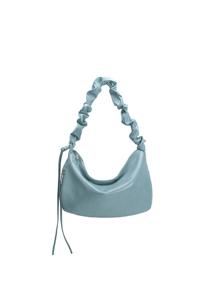 Reign Blue Vegan Leather Shoulder Bag