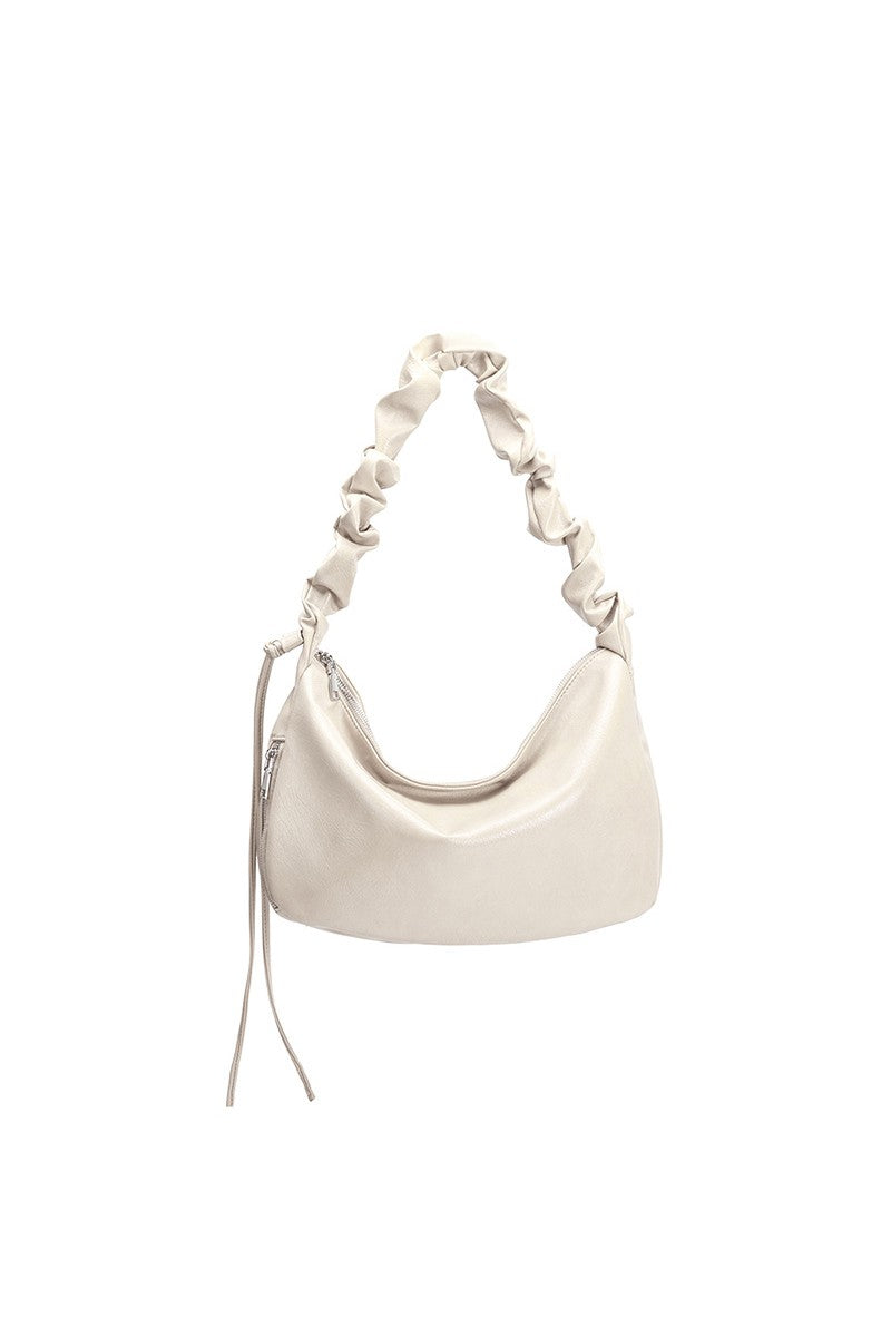 Reign Ivory Vegan Leather Shoulder Bag