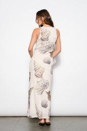 Welles Shell Print Mesh Maxi Dress