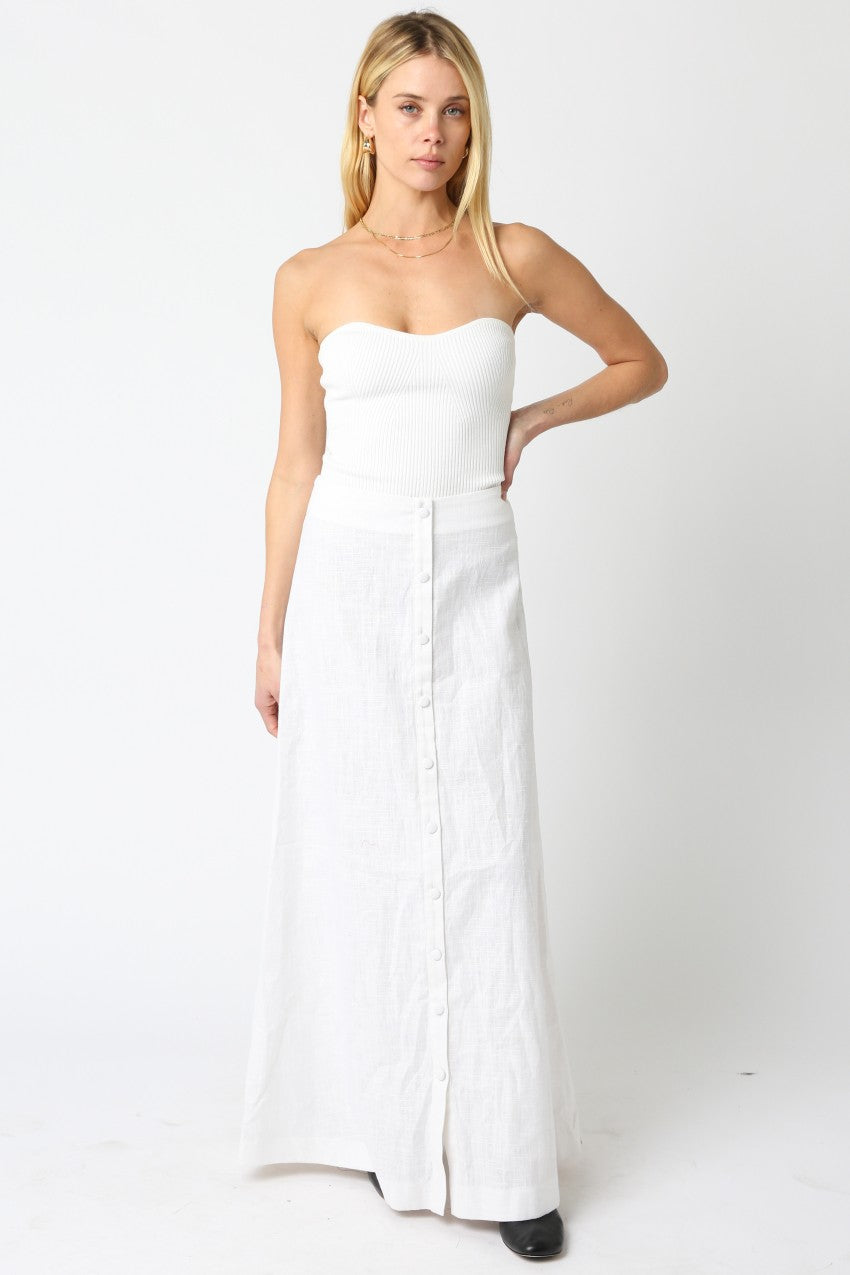 Finjie Button Skirt