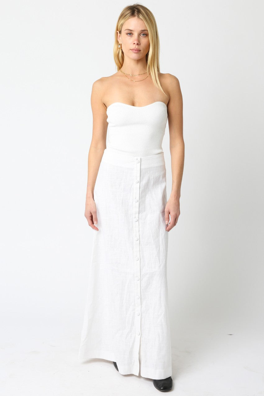 Finjie Button Skirt