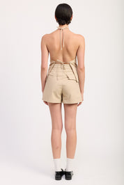 High Waisted Pleated Shorts