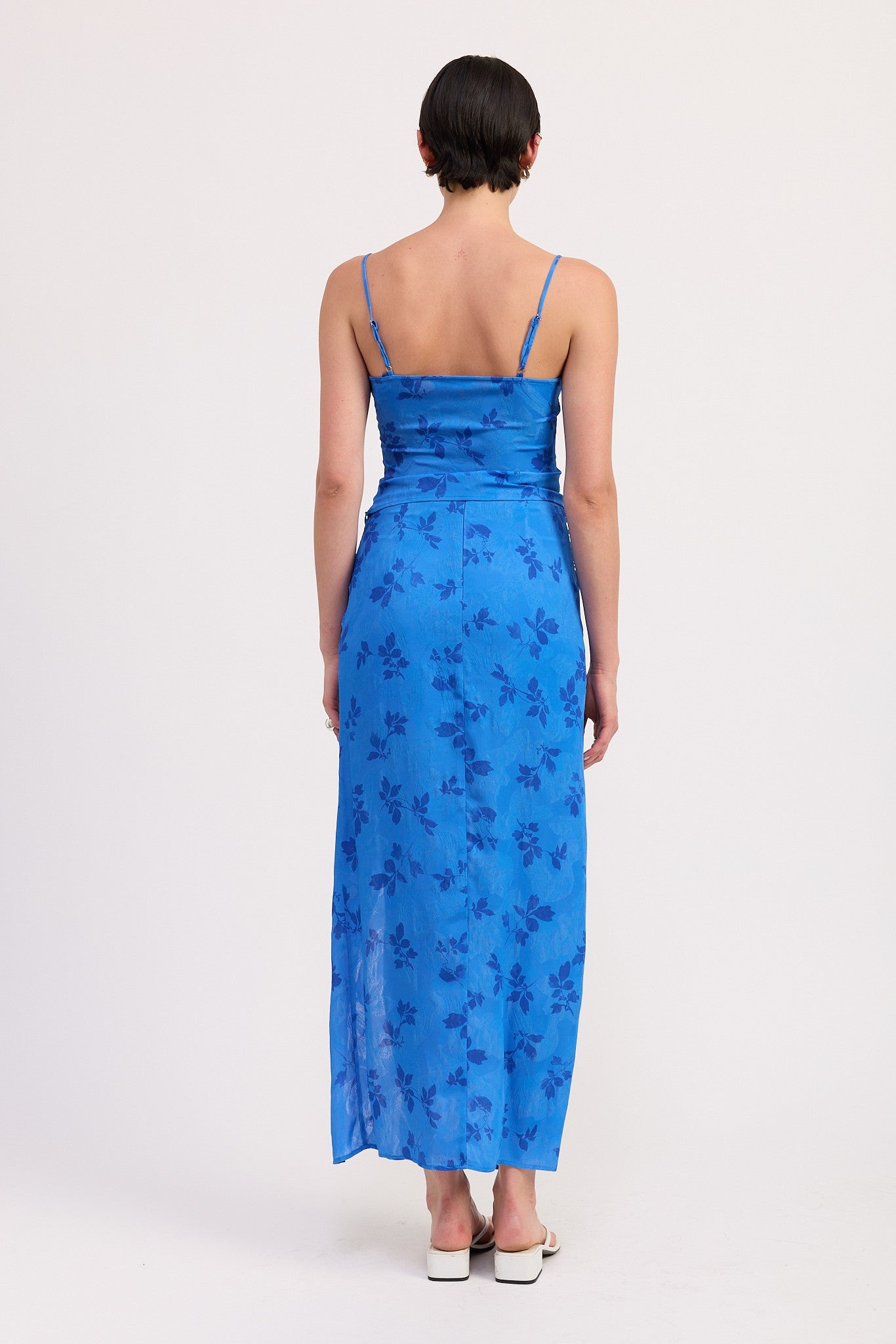 Floral Corset Style Top With Spaghetti Straps