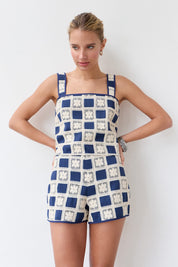 Color Block Crochet Short