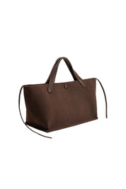 Jill Chocolate Recycled Vegan Suede Tote Bag