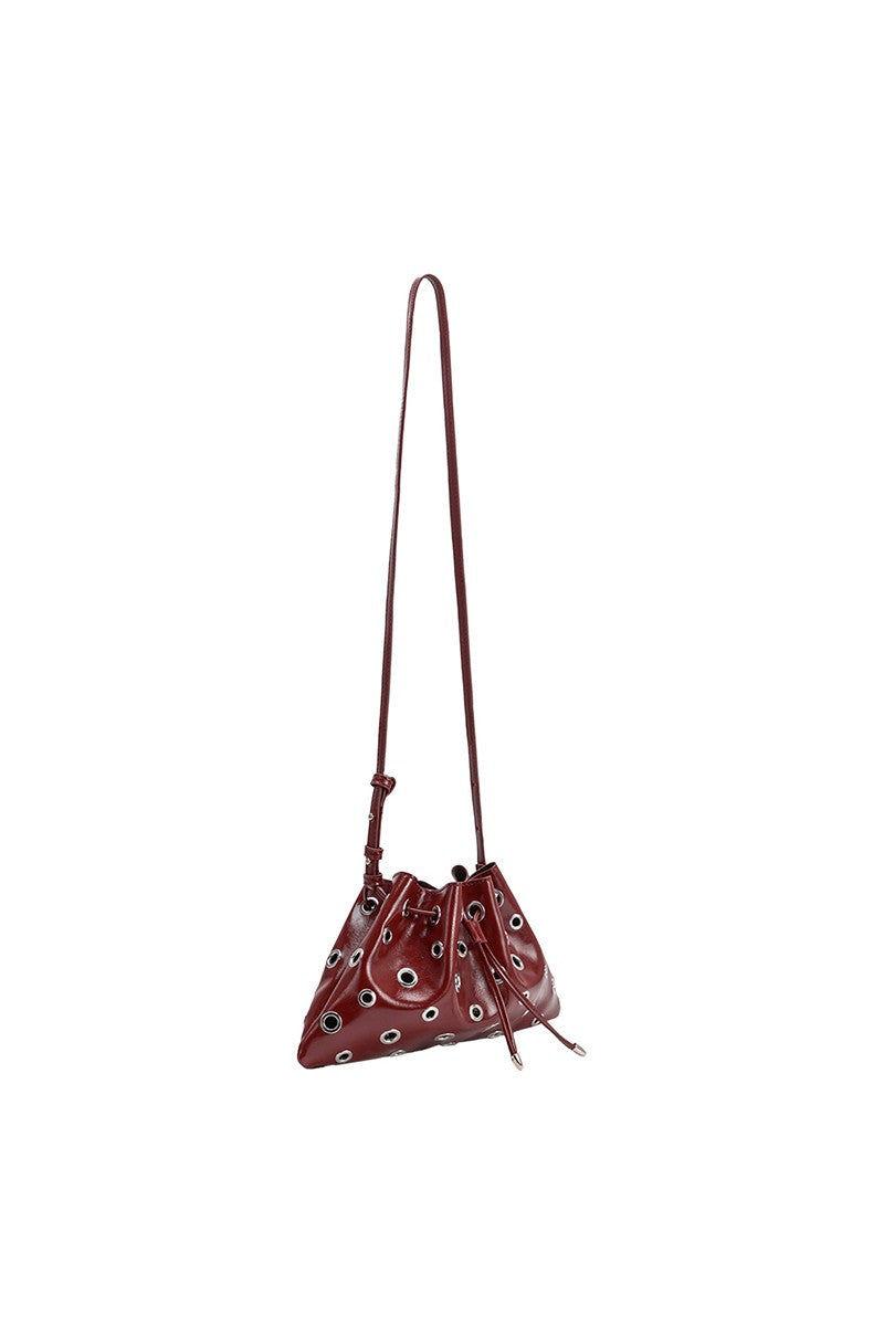 Paloma Burgundy Vegan Shoulder Bag