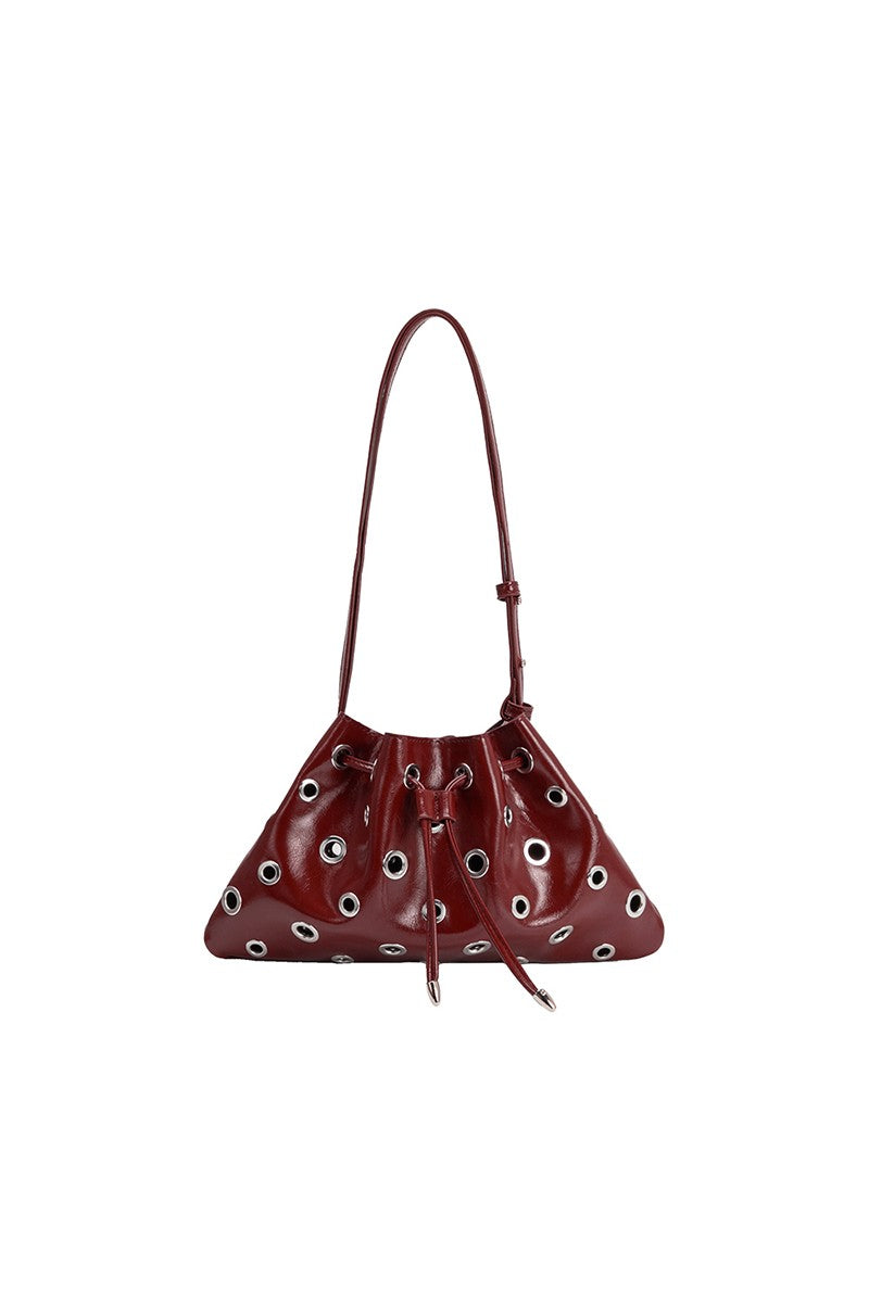 Paloma Burgundy Vegan Shoulder Bag